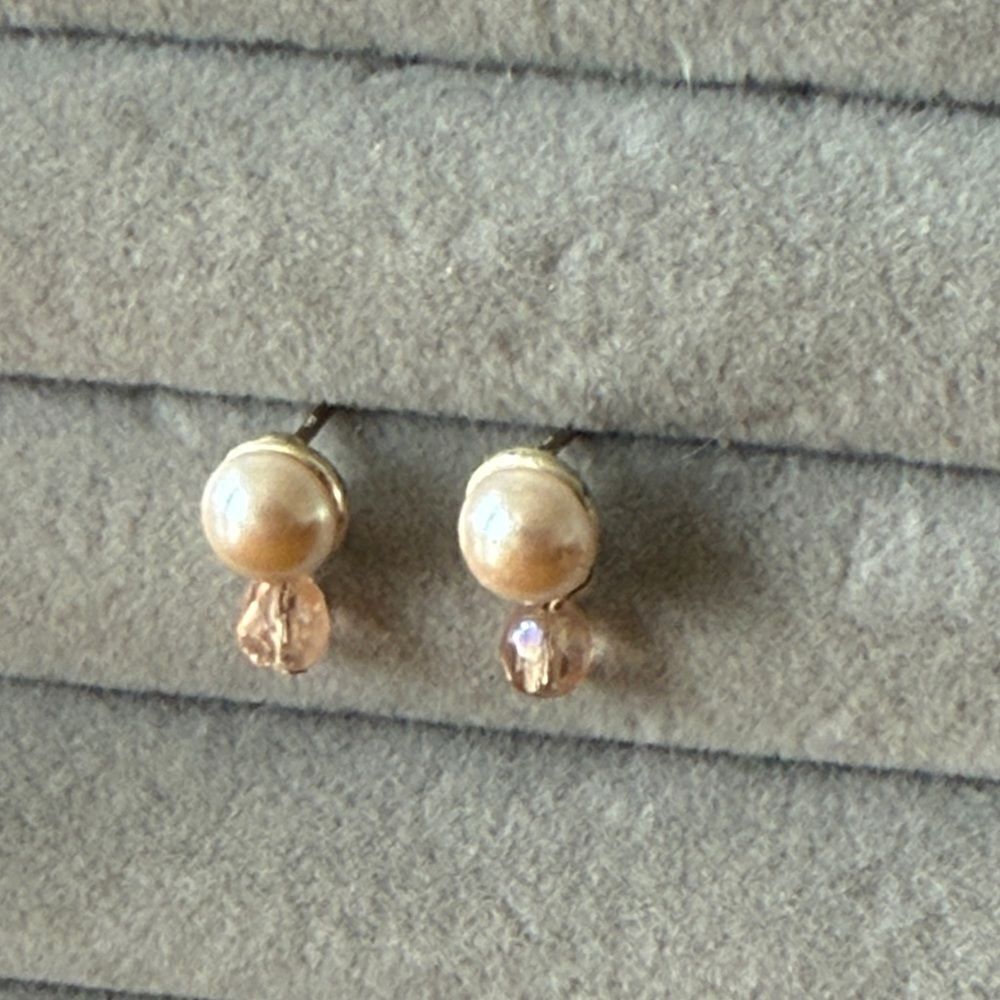 14k gold & pearl earrings